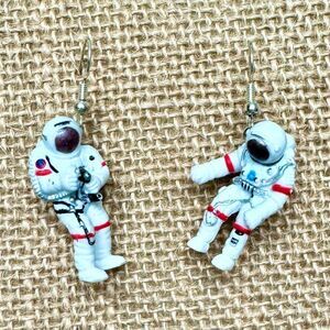 2/$40 Handmade Astronaut One-of-a-kind Earrings